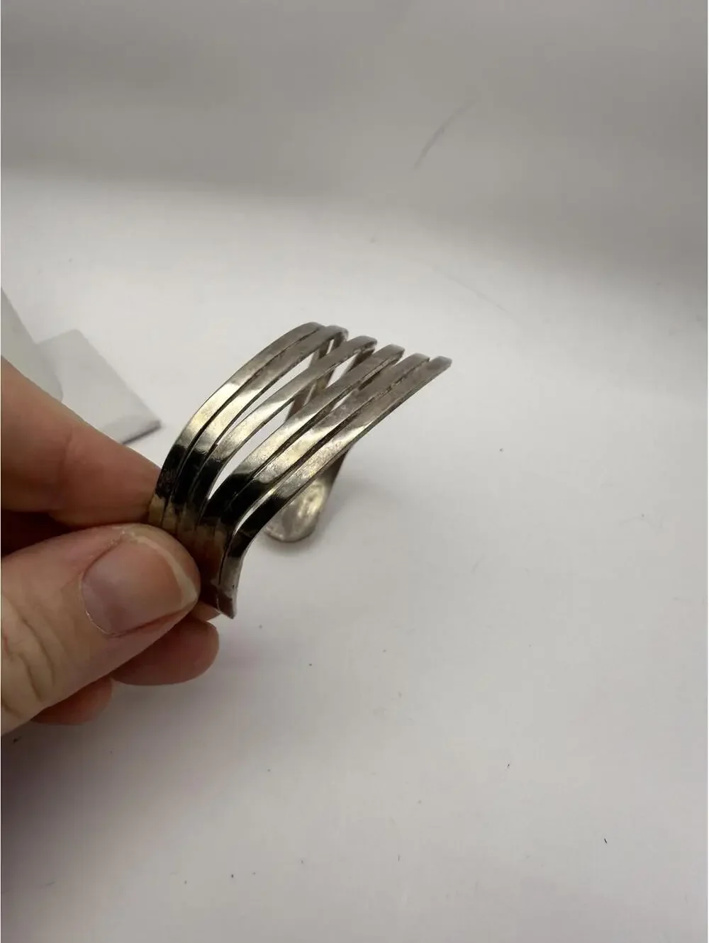 Silver Multi-Band Cuff Bracelet