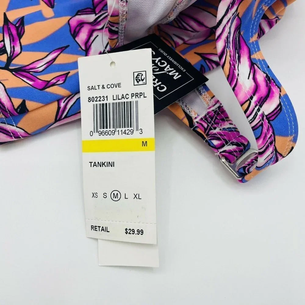 Salt & Cove Medium Floral Printed Tankini‎ Top 1177