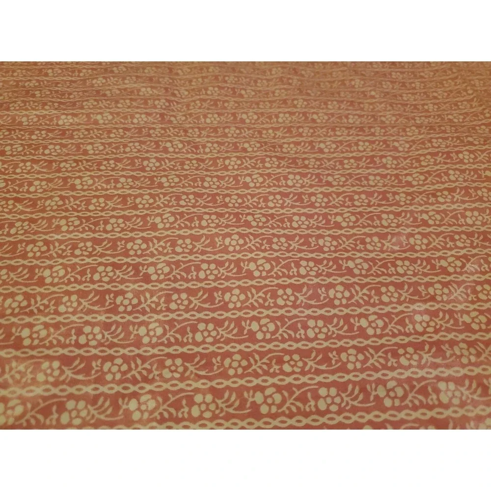 Vintage Waverly Fabric Royal Copenhagen Manufactory‎ Floral Pink and White