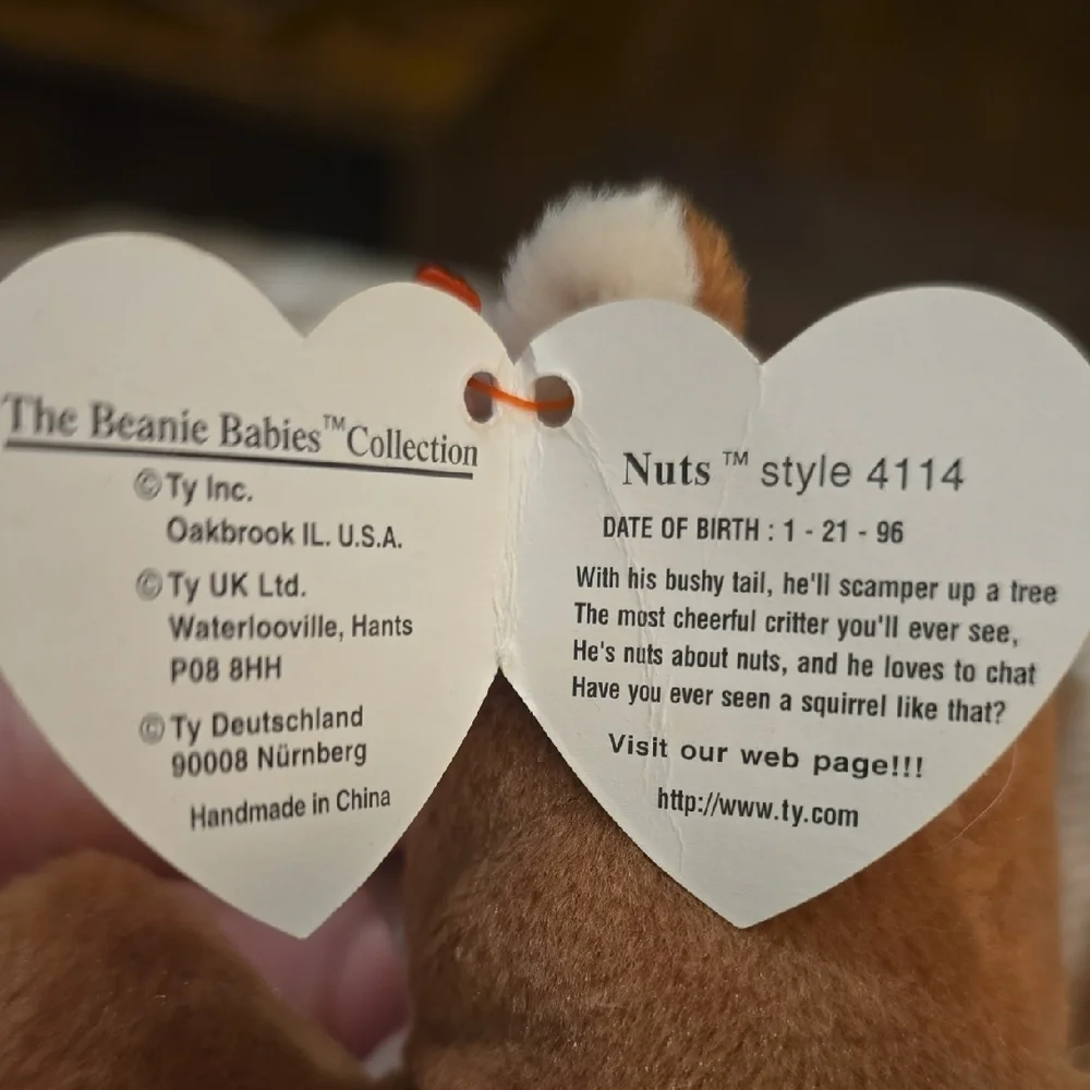 BOGO NUTS Style 4114 Ty Brown and Cream Plush‎ Pet Toy