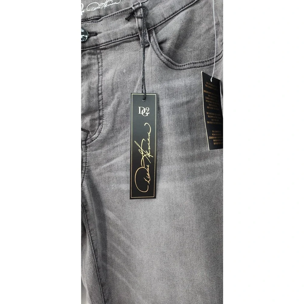 New NWT DG^2‎ by Diane Gilman Black Wash Skinny Jeans Size 16 P W