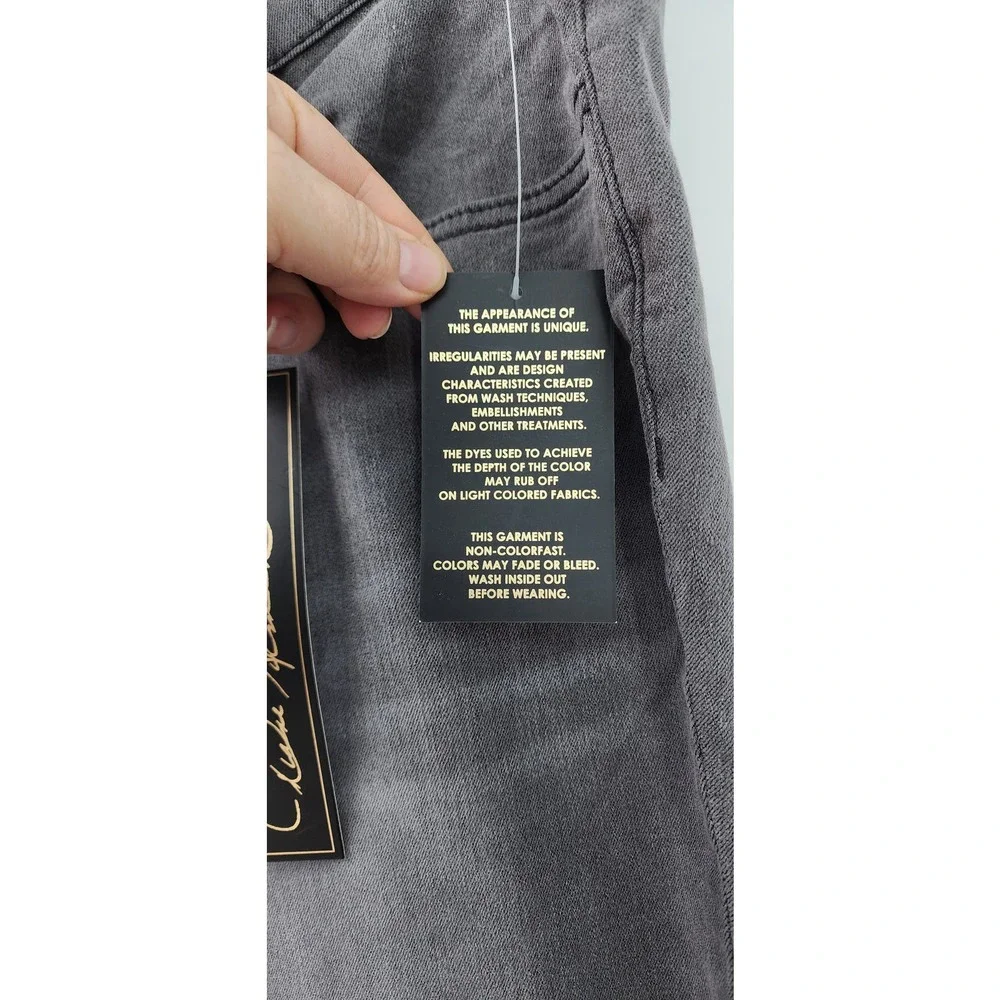 New NWT DG^2‎ by Diane Gilman Black Wash Skinny Jeans Size 16 P W