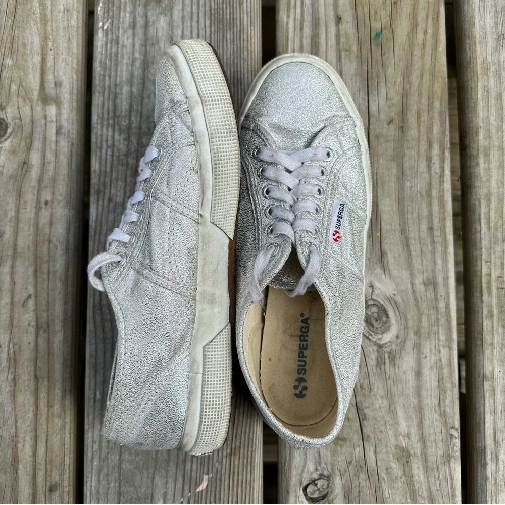 Superga metallic canvas