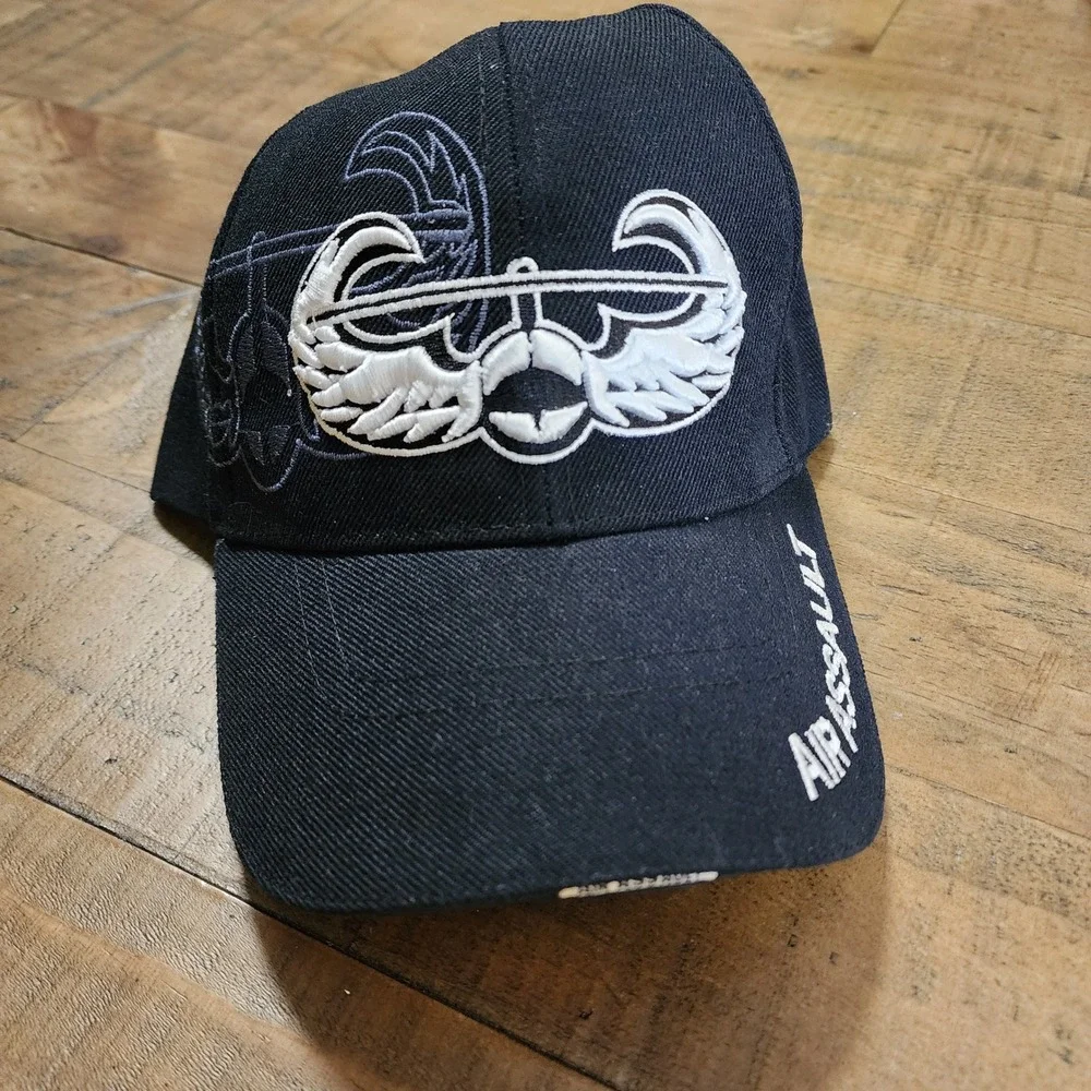 Santo Cap Mens Air Assault Military Hat Black Embroidered‎ Baseball Cap OSFA