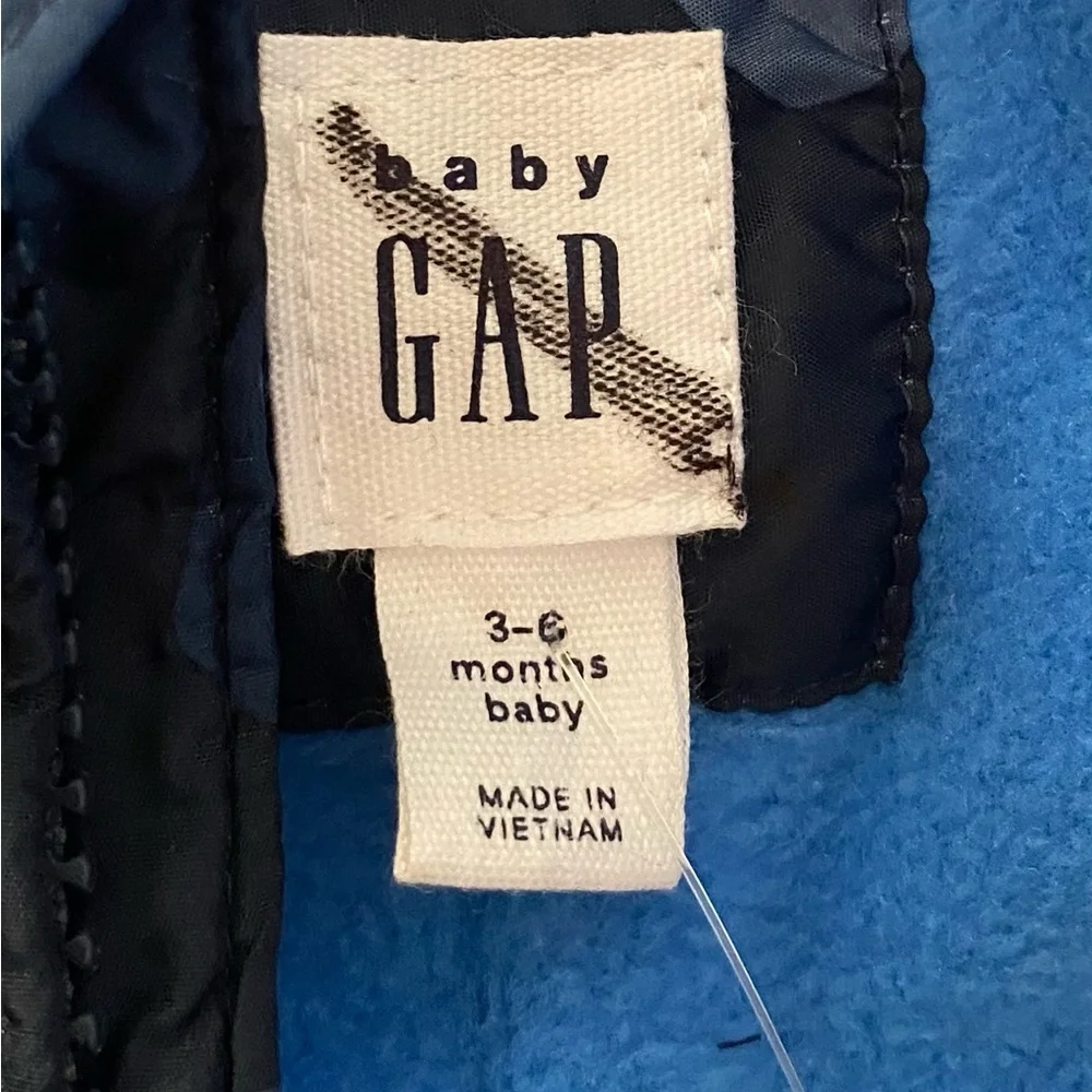NWT Baby GAP blue‎ Camouflage  Snowsuit 3-6 months hooded