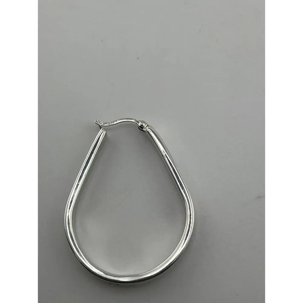 Sterling Silver‎ Teardrop Hoop Earrings Lightweight Elegant Jewelry