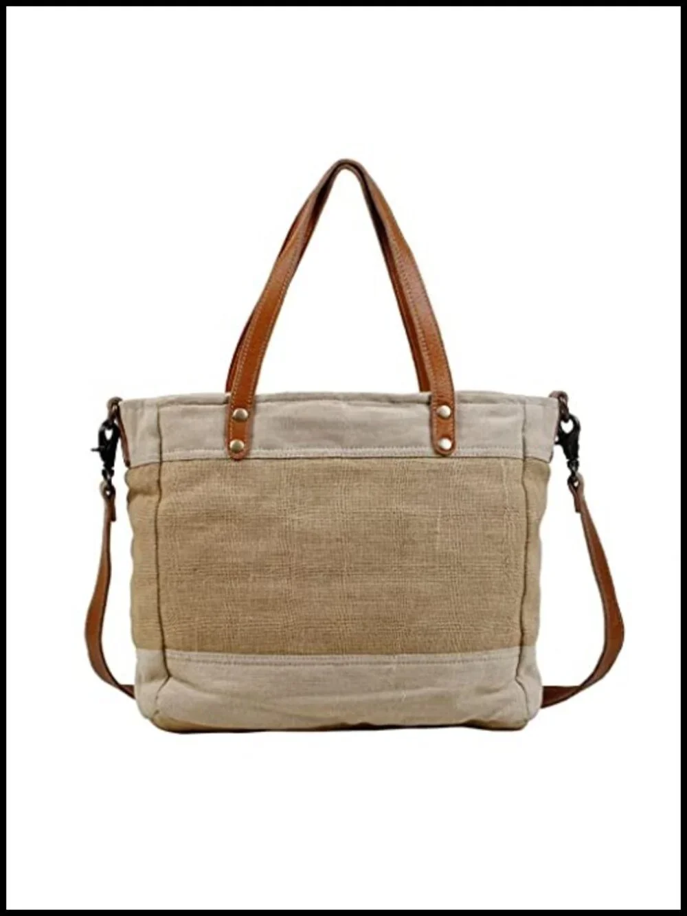 Sustainable Organic Fabric Market Bag Upcycled Cotton Leather