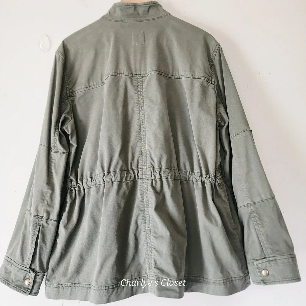 Gap‎ Womens Olive Green Utility Field Chore Jacket L Transitional Outerwear