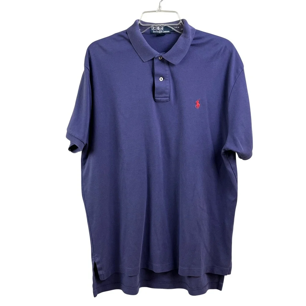 2 Polo By‎ Ralph Lauren Green & Purple Polo Golf Shirts Pink Red Pony Size Large