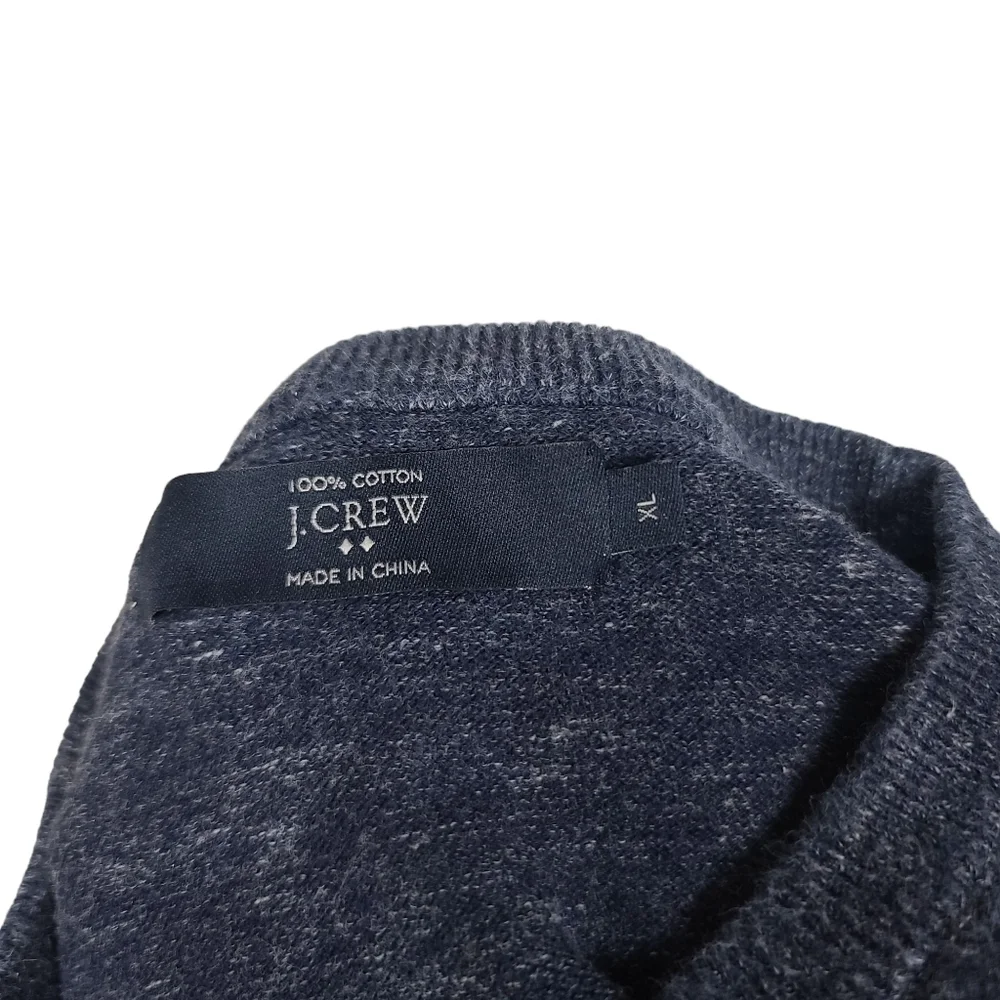 J. Crew Factory Crewneck Blue Men's Cotton Sweater XL