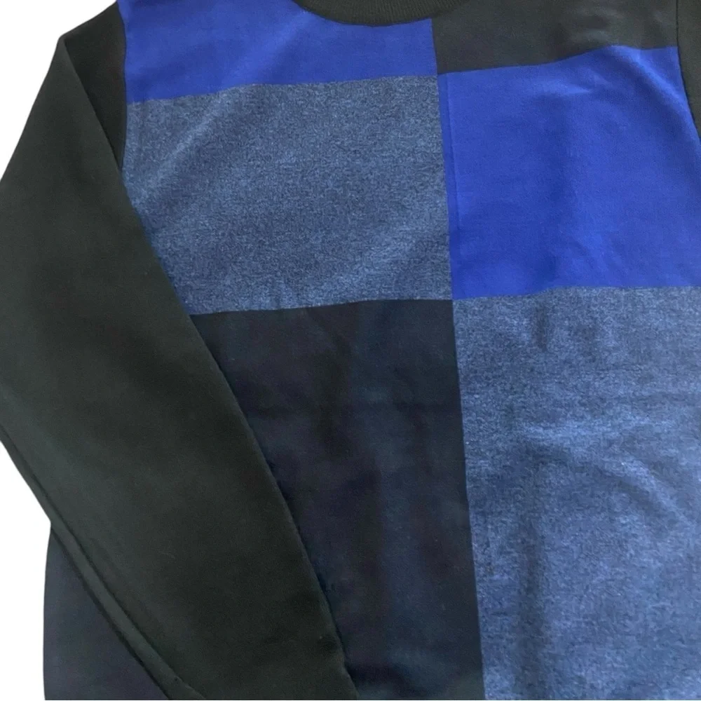 Men’s Ballantrae Edinburgh‎ Retro Blue/Black Color-block Crew Neck Sweater
