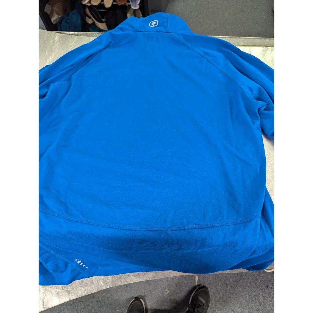 Best Buy pull‎ over shirt top blue large Ogio endurance long sleeve zipper neck