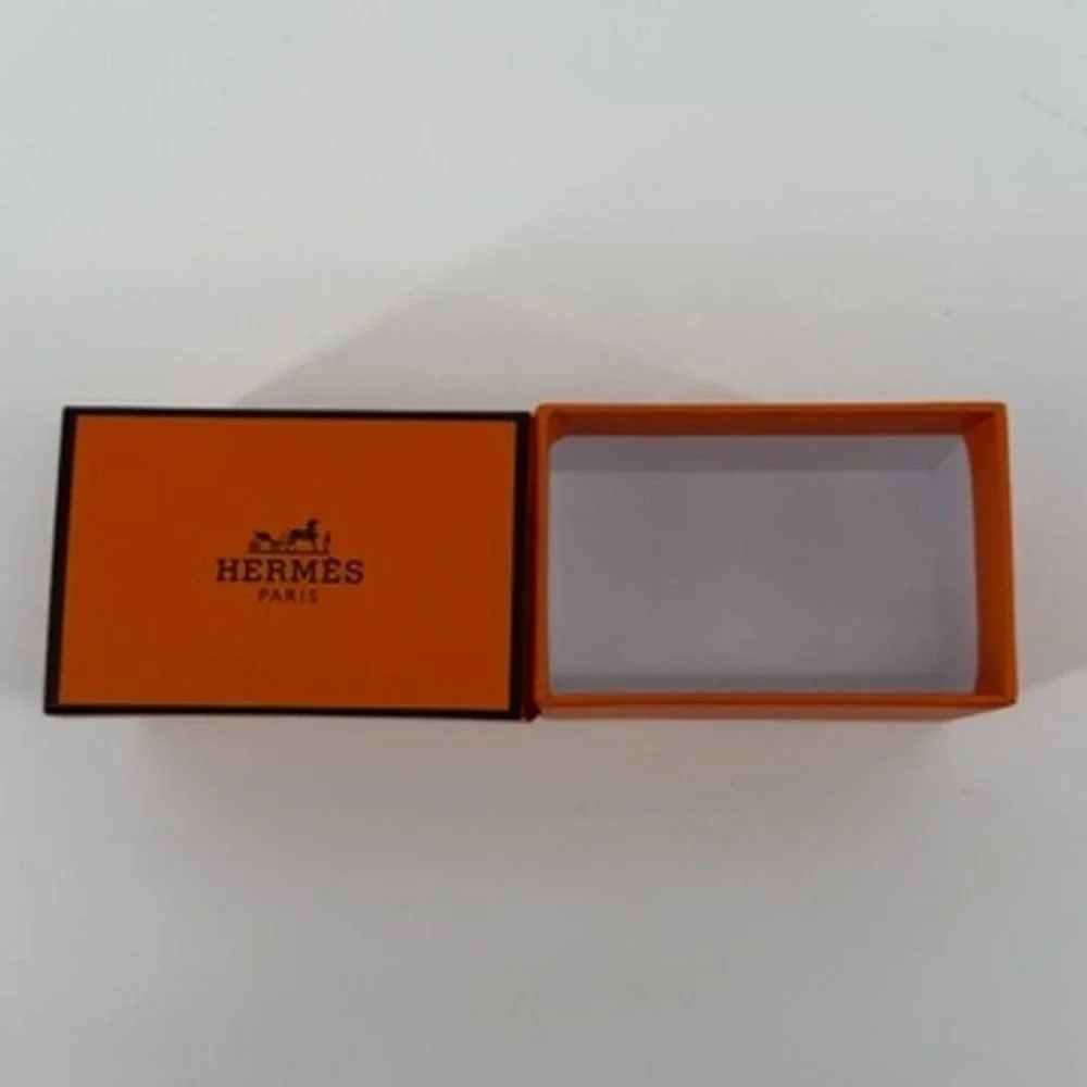 Hermes Paris Small Orange Jewelry Gift Box‎ Sliding Drawer 2.5x1.5x1.5 Inch