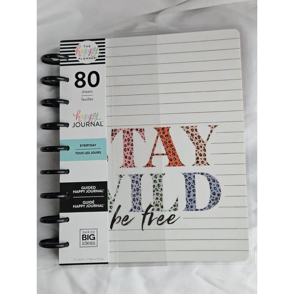 The Happy Planner Everyday Guided Journal 80 Sheets Stay‎ Wild Be Free Classic