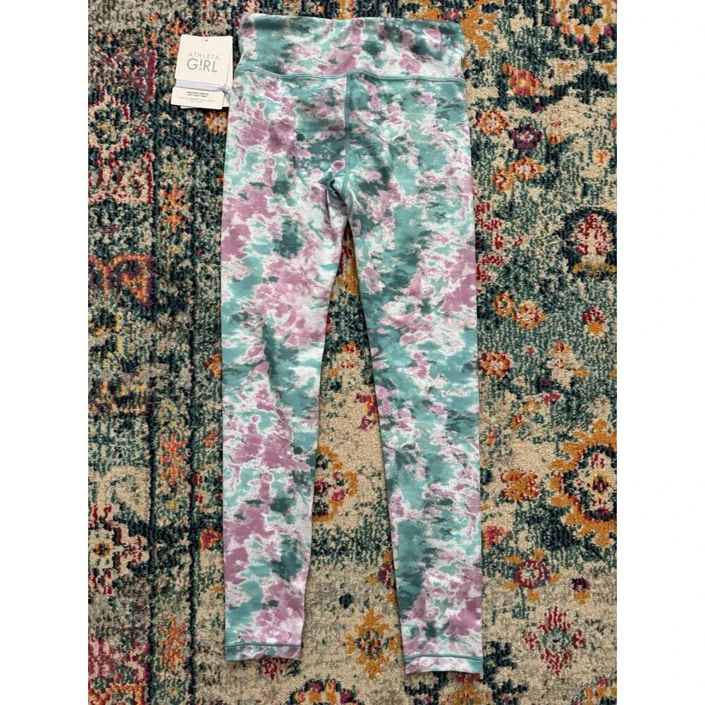 NEW Athleta‎ Girl High Rise Printed Chit Chat Tight Size Large 12