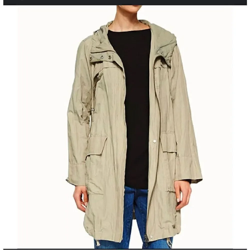Eileen Fisher Anorak organic cotton hooded jacket M