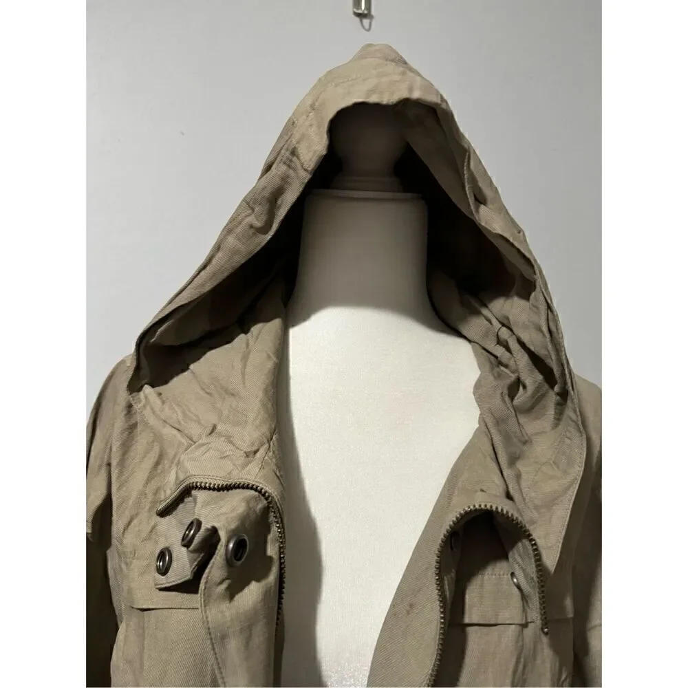 Eileen Fisher Anorak organic cotton hooded jacket M
