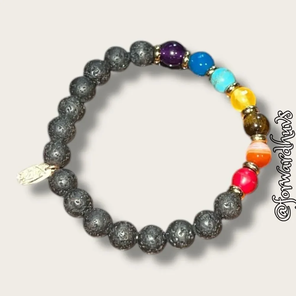 Bundle Sale 3 for $15 | Alexa’s Angels Chakra Lava Stone Stretch Bracelet