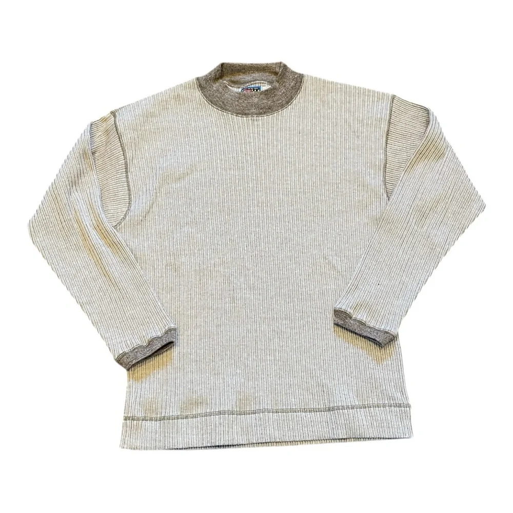 Vintage 80’s‎ Concrete Men's Mock Collar Ribbed Sweater