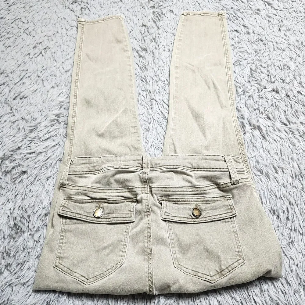 Cosmic Blue Love Skinny Jeans‎ Womens Size 28x27 Skinny Green Stretch Pistola