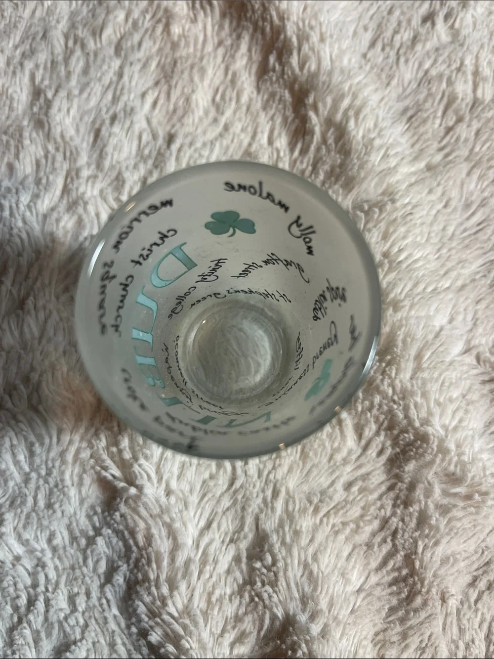 Dublin Frosted Souvenir Shot Glass - Green Text