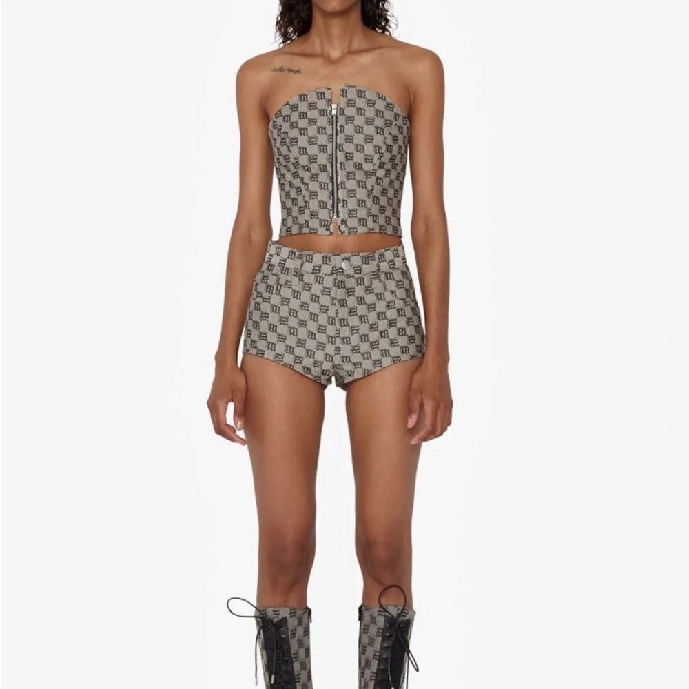 MISBHV Monogram Jacquard Canvas Mini‎ Shorts Sz L