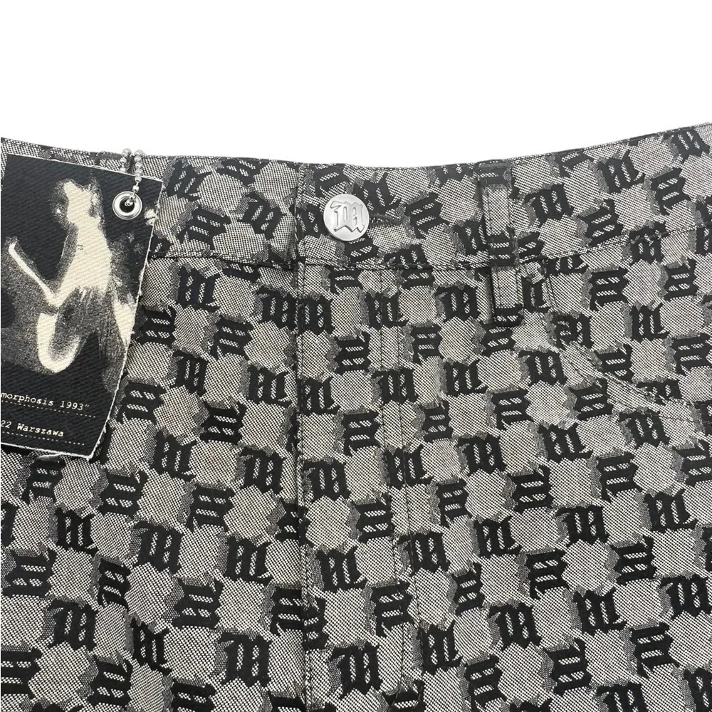 MISBHV Monogram Jacquard Canvas Mini‎ Shorts Sz L