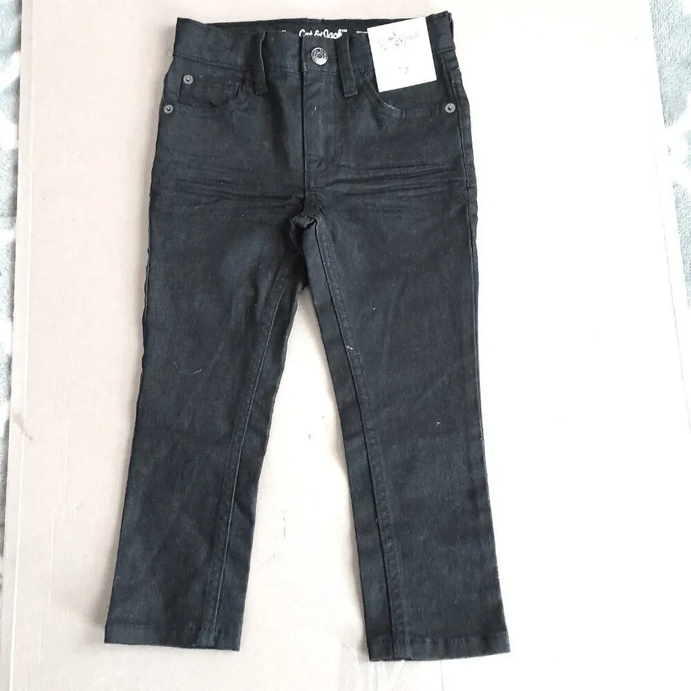 Cat & Jack Youth Kids Boys Black Dress Pants Adjustable Size 4