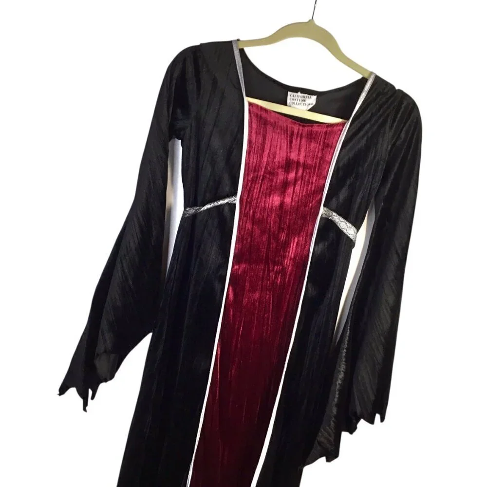 California Costumes Vampire Girl Halloween Costume Black Velvet Dress Child Med