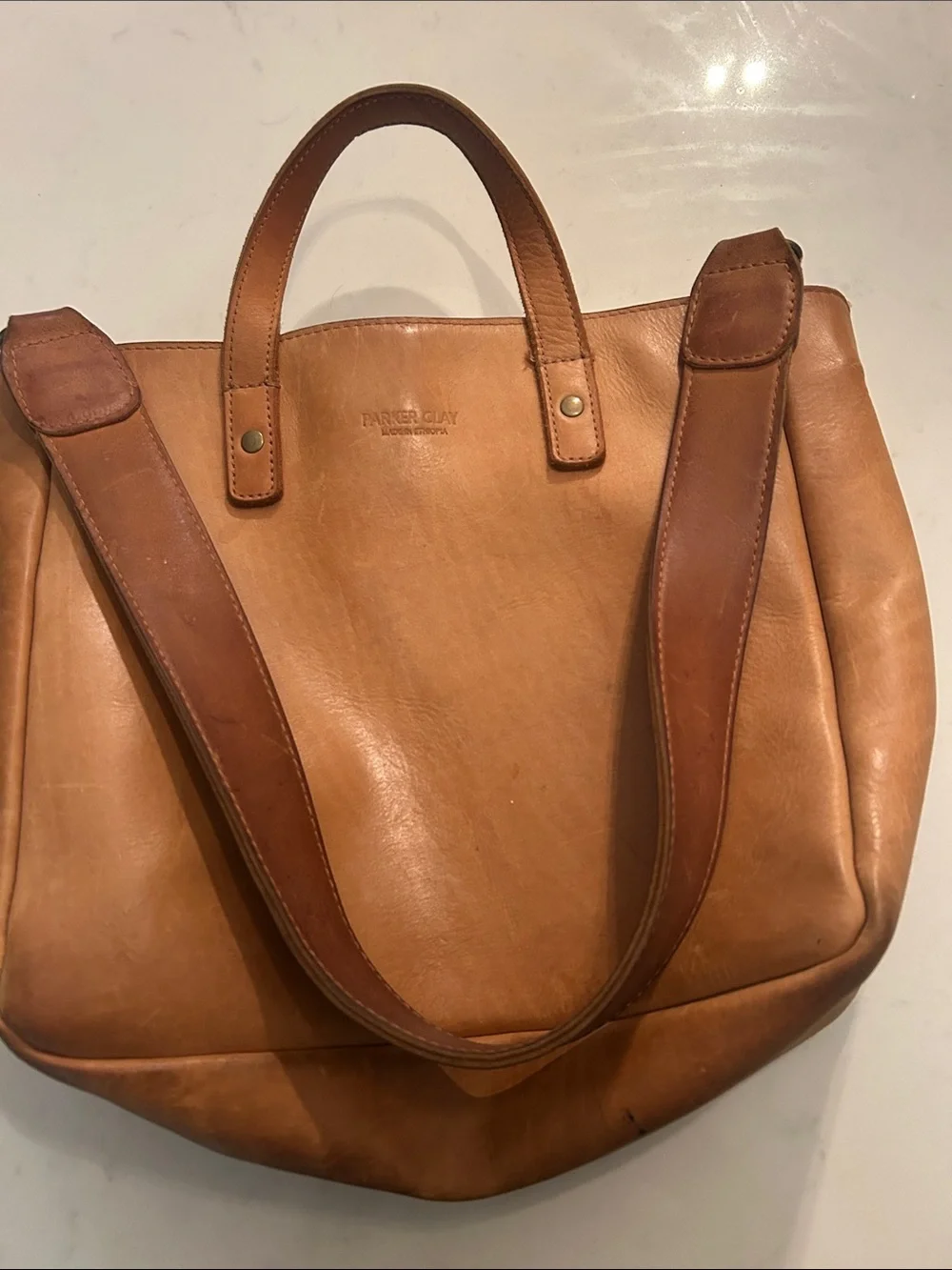 Parker  Tan Leather Tote