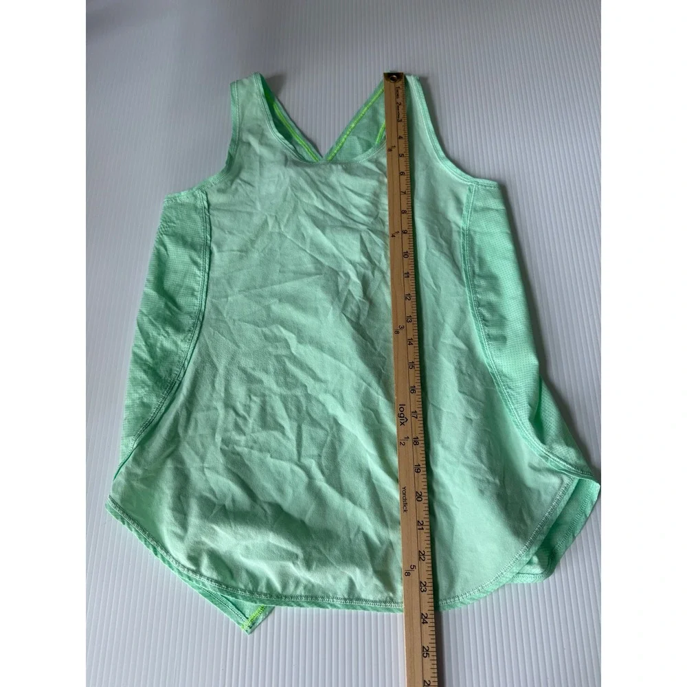 Lululemon‎ Ivivva Run Tank Top V-Neck Racerback Athletic Sleeveless Green Size 6