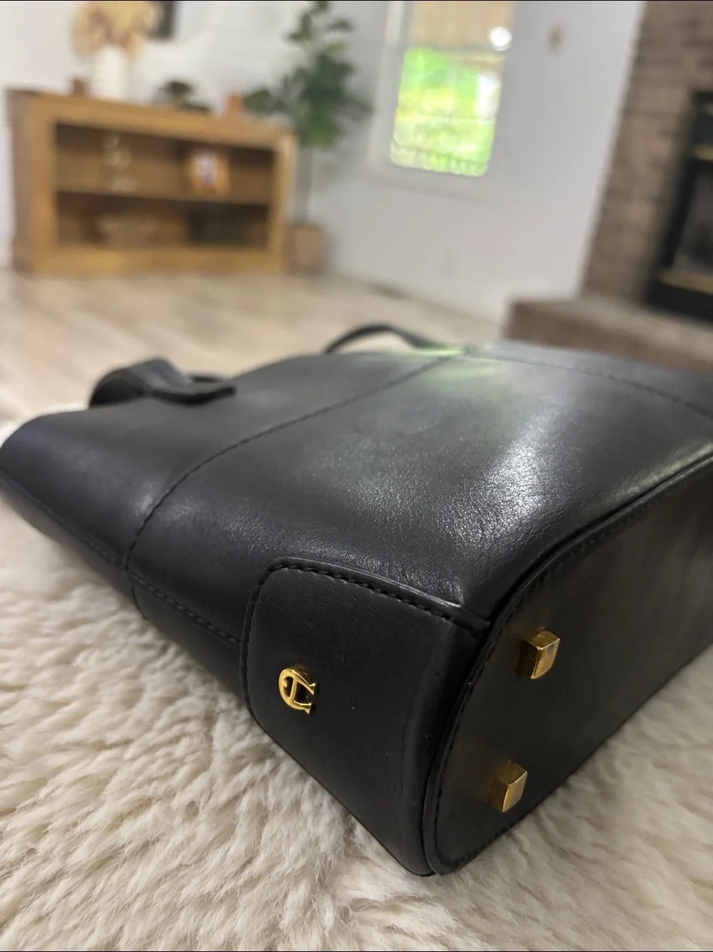 Etienne Aigner Black Leather Mini‎ Tote Classic Handbag