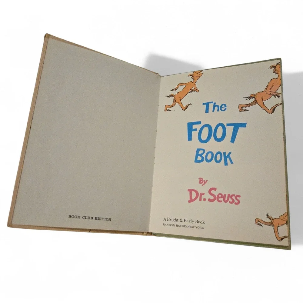 VTG 1968 Dr Seuss Childrens The Foot Book Hardcover Bright Early USA BOOK‎ CLUB