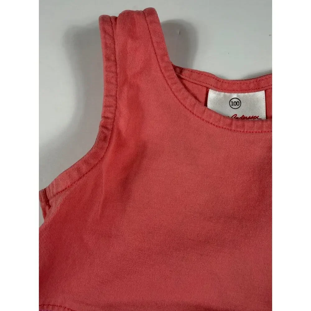 Hanna Andersson Pink Ombre Tiered Tank Dress Size 4 100 cm