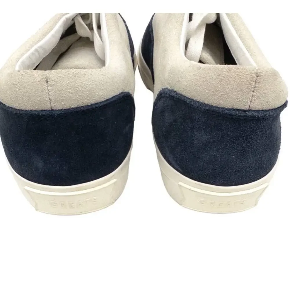 Greats Brooklyn Suede Lace Up Sneakers Navy Blue Men's size  8.5