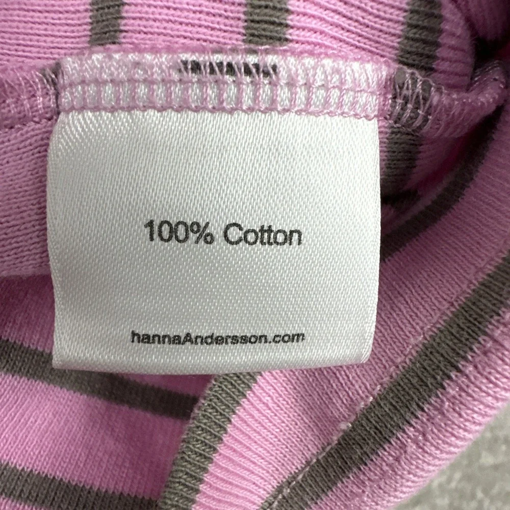 Hanna Andersson Girls Dress‎ Size 90 Long Sleeve 3T Pink Brown Striped