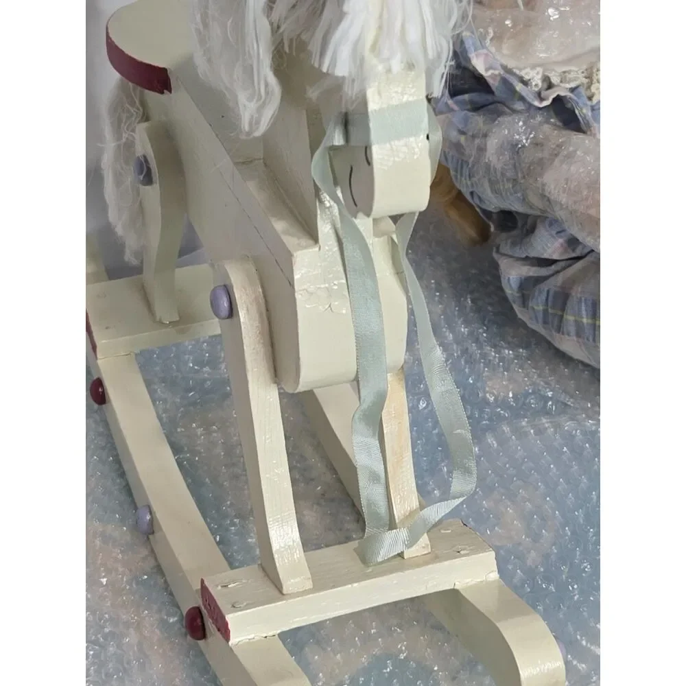 Vintage ABC Distributing Amy on Her Rocking Horse Porcelain Doll Box Set
