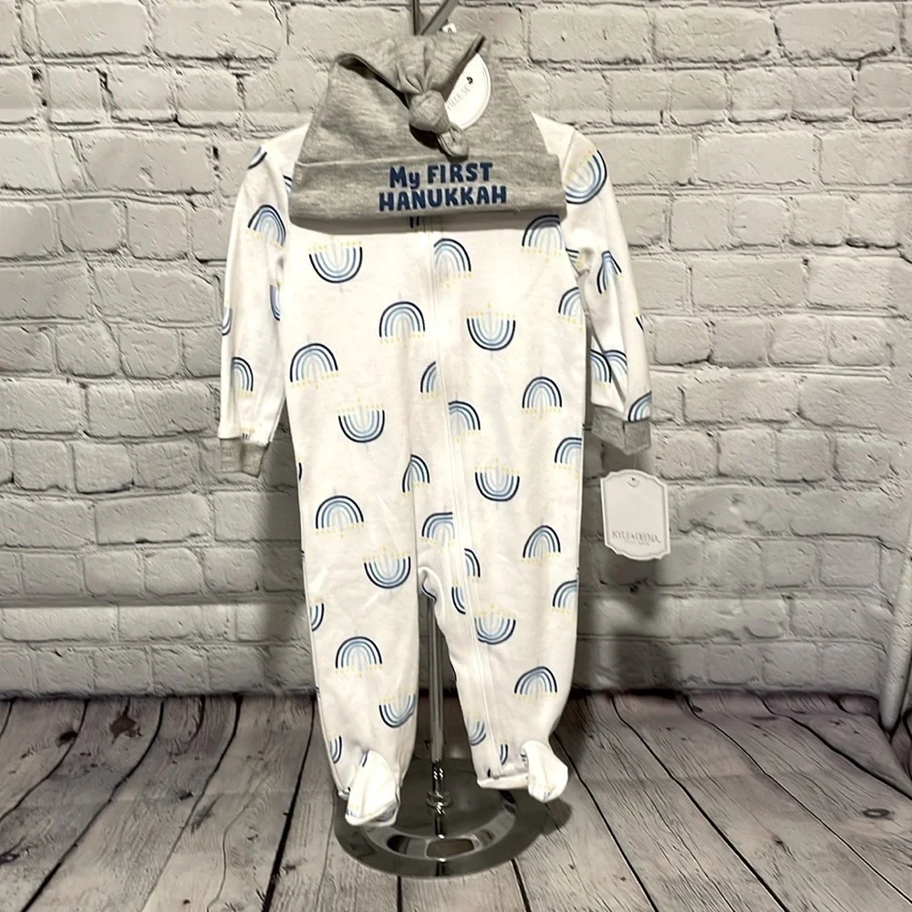 Kyle & Deena My First Hanukkah Onesie Set NWT 0-3mo.