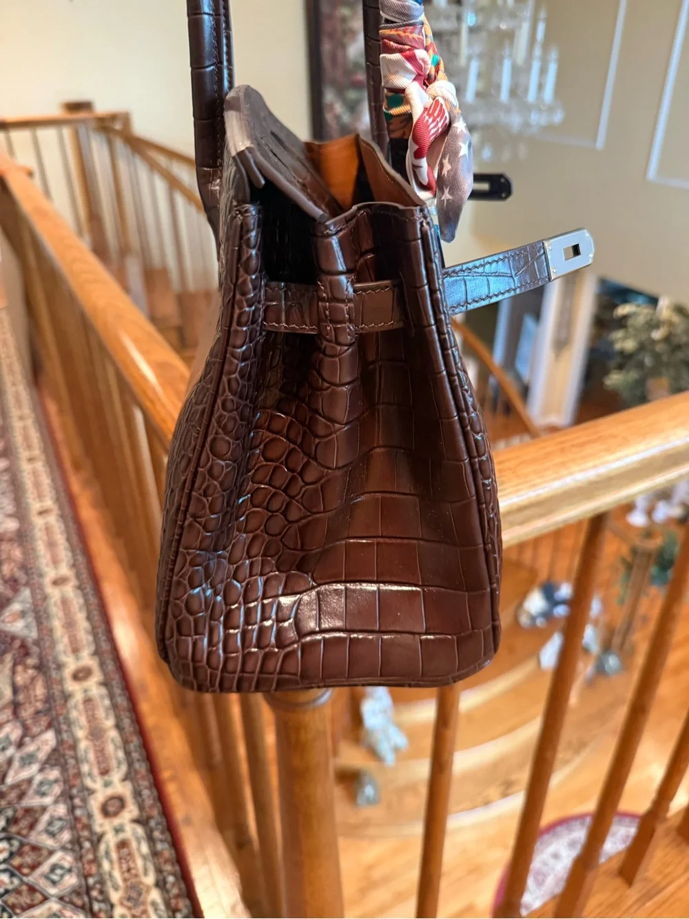 N/A croc embossed