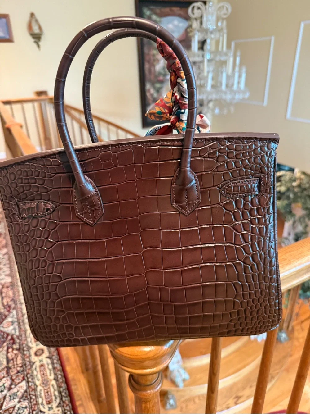 N/A croc embossed