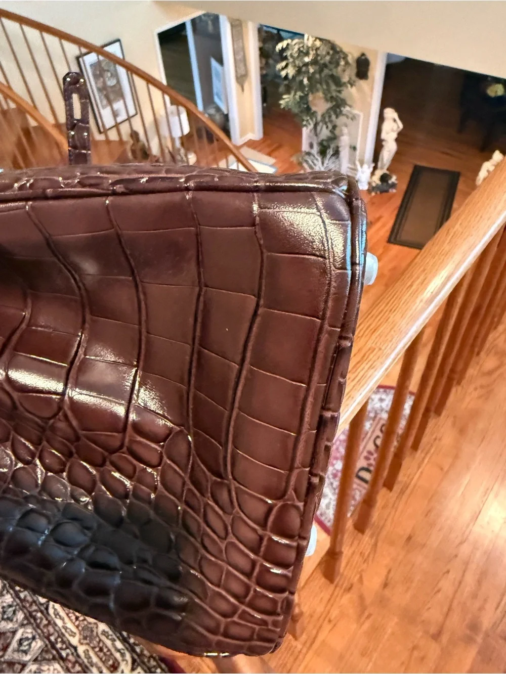 N/A croc embossed
