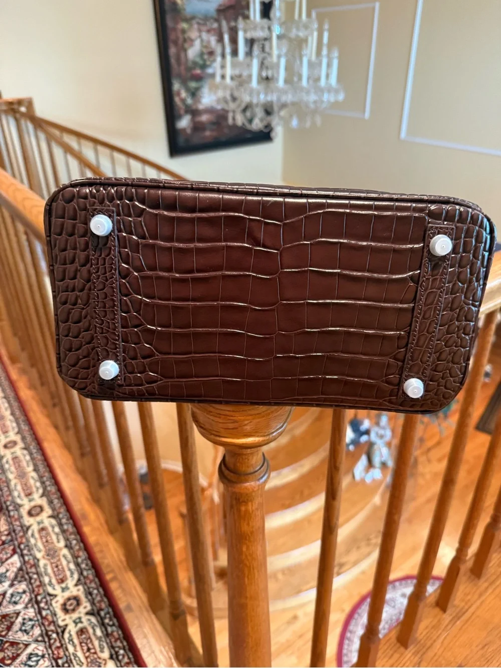 N/A croc embossed