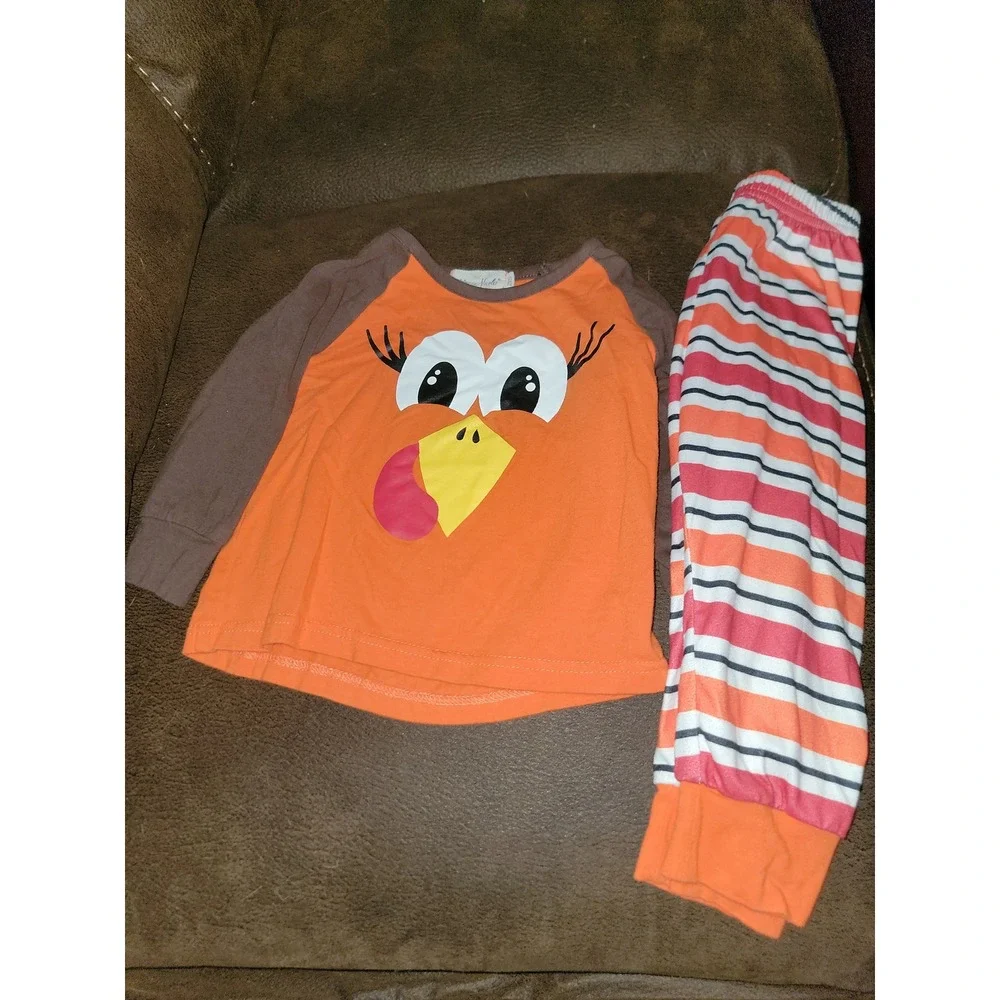 Marie nicole‎ boutique turkey outfit top and pants 2xs size 6 12 months