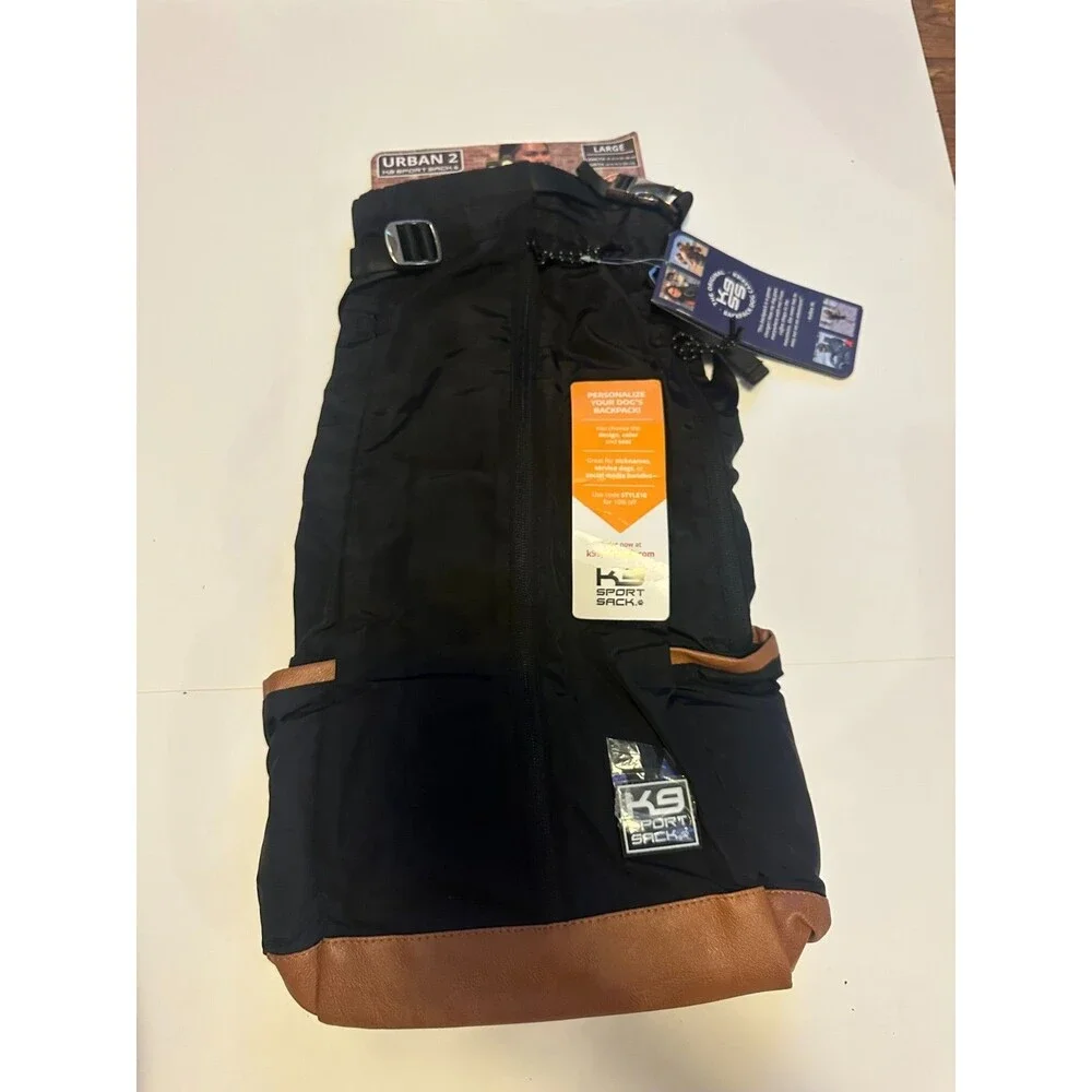 NWT K9 Sport Sack/Urban 2: The Original Backpack Dog Carrier Black Size Large