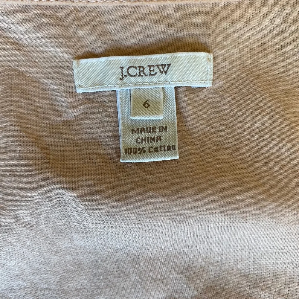J. Crew v-neck tank top black beaded flower pink size 6