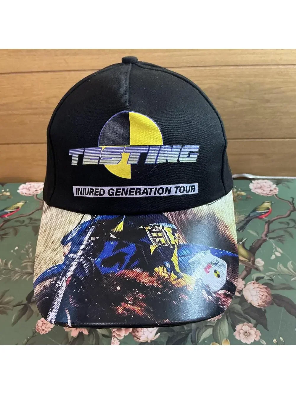 A$AP Rocky Injured Gen Tour Snapback Hat Motorcycle Brim