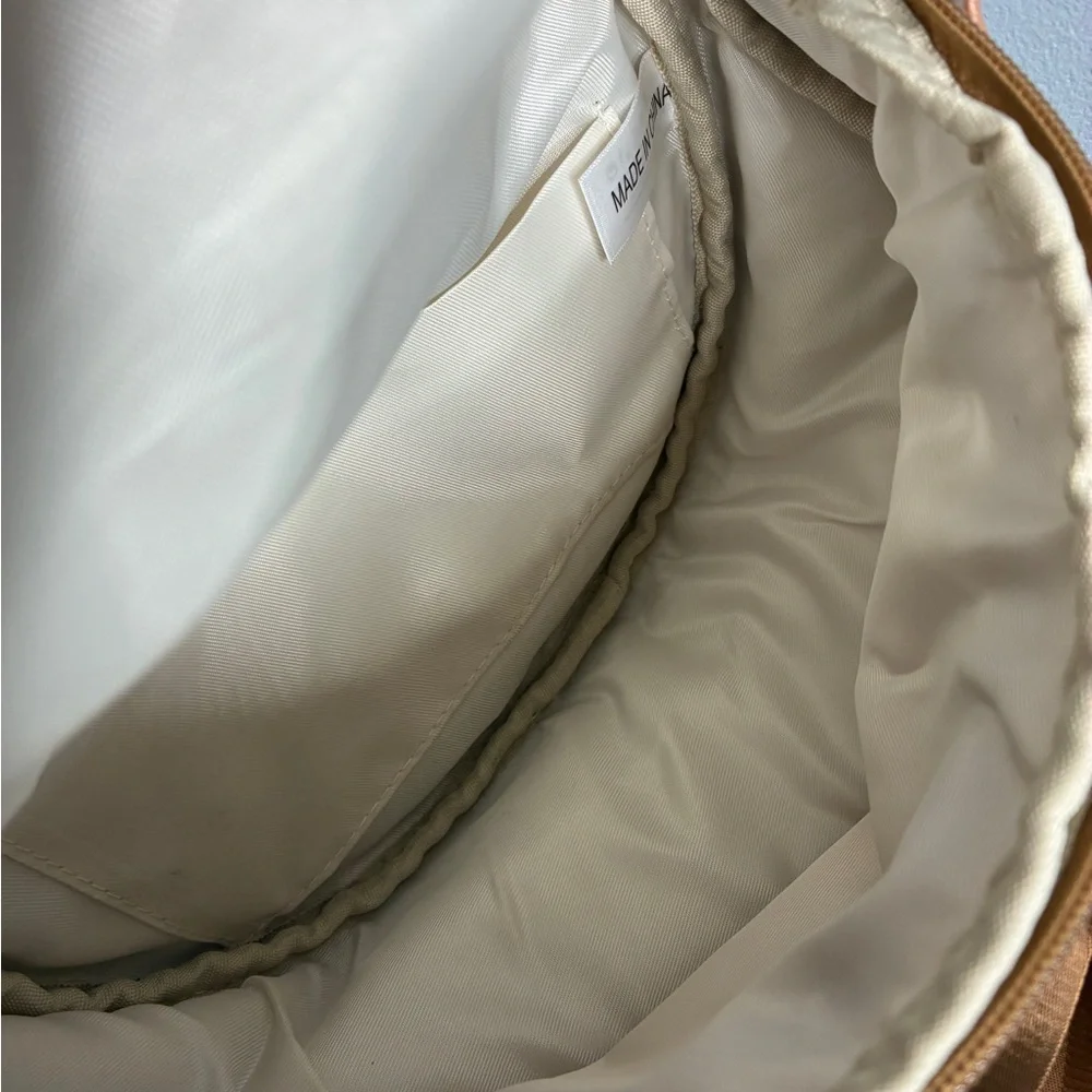 Tan Nylon Crossbody Bag