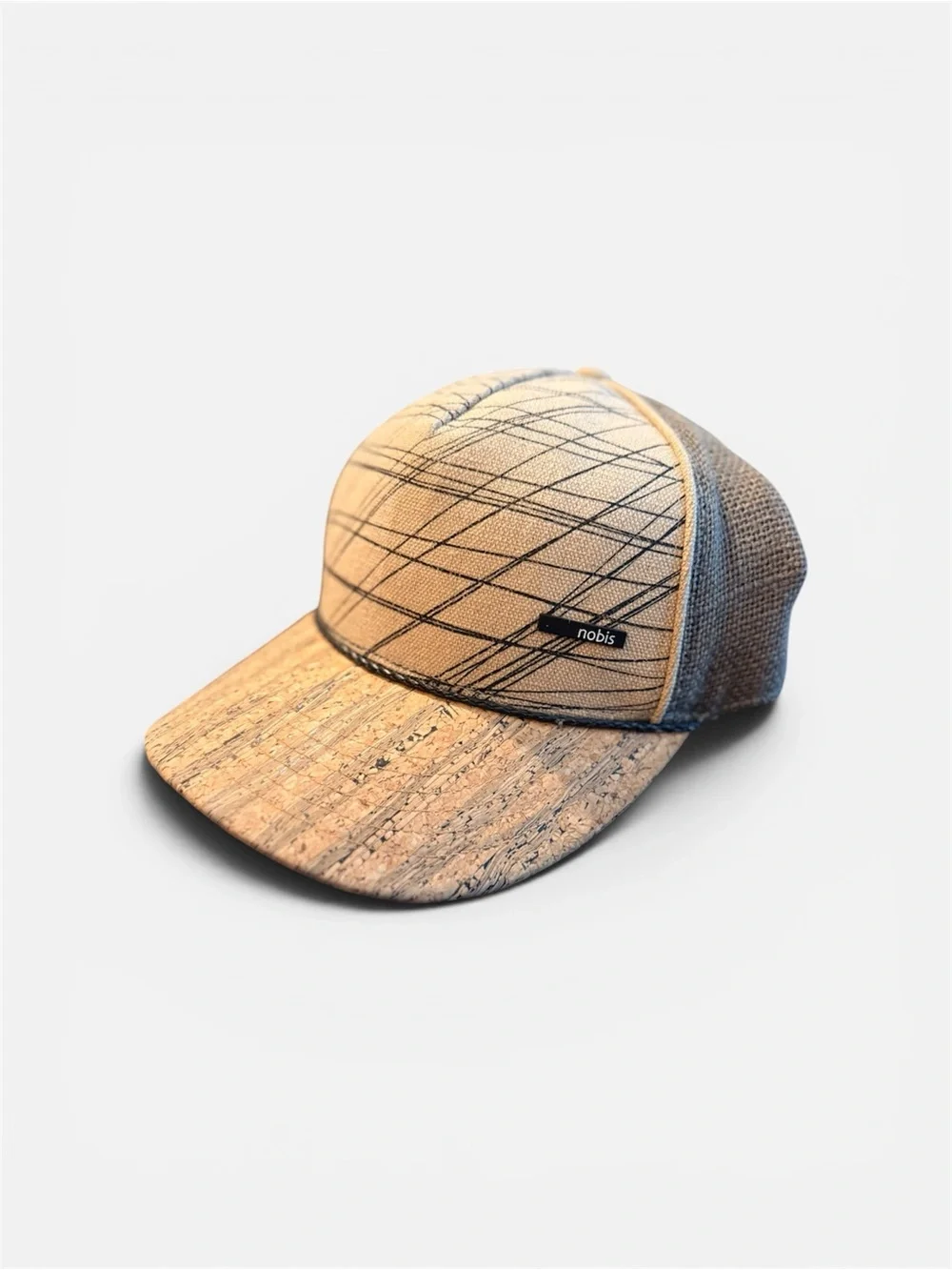 Nobis  5 panel cork and linen cap