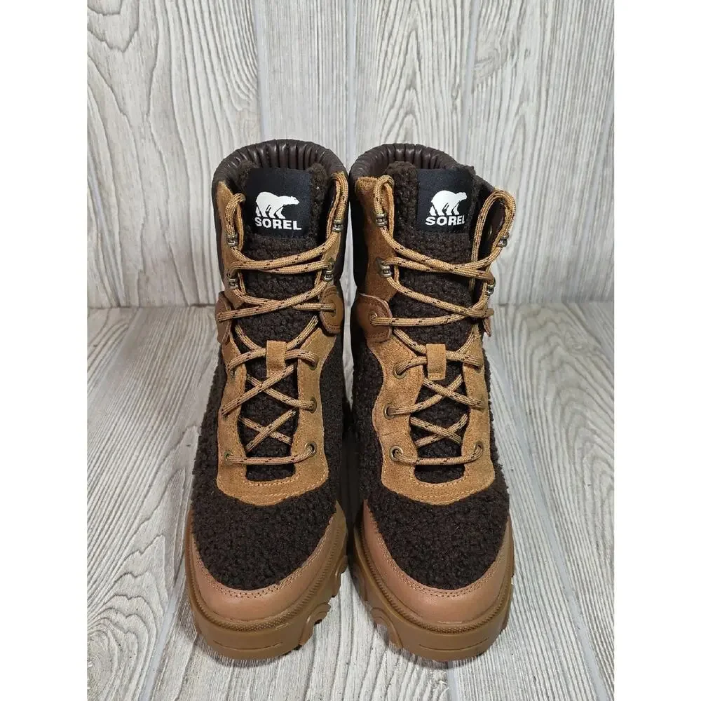 Sorel Brex Heel Cozy Lace Up Boots Womens Size 10