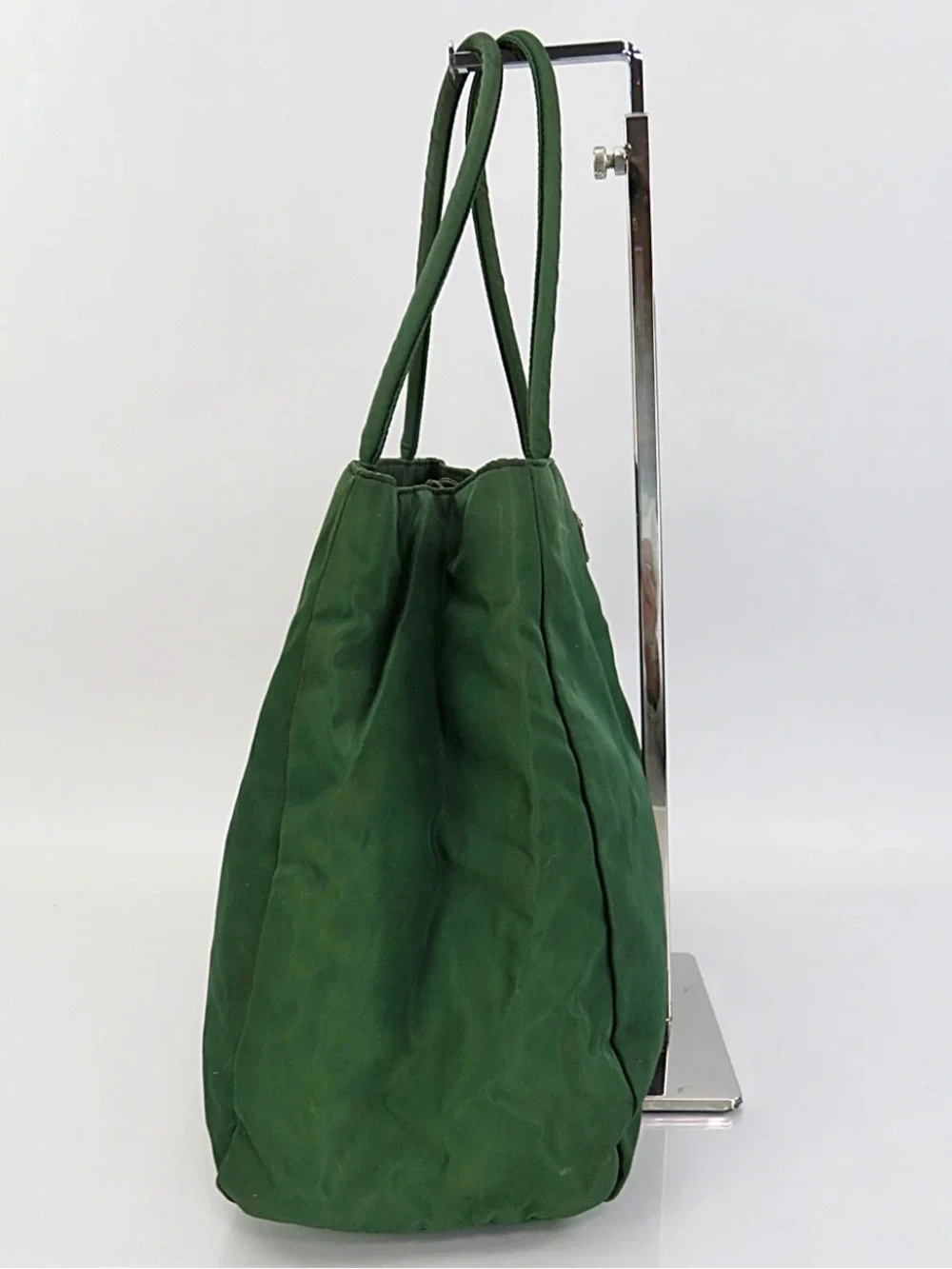 Prada Green Nylon Tote Bag